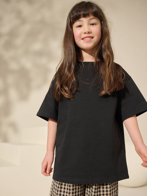 Black Oversized Heavyweight T-Shirt (3-16yrs)