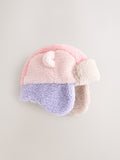 Multi Patchwork Borg Baby Trapper Hat