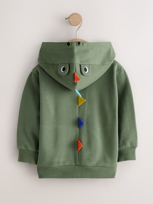 Khaki Green Zip Up Hoodie (3mths-7yrs)