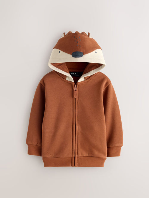 Orange Zip Up Hoodie (3mths-7yrs)