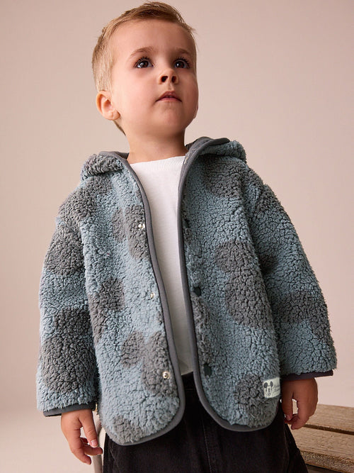 Grey Mickey Mouse Fleece Zip Through Hooded Jacket (3mths-7yrs)