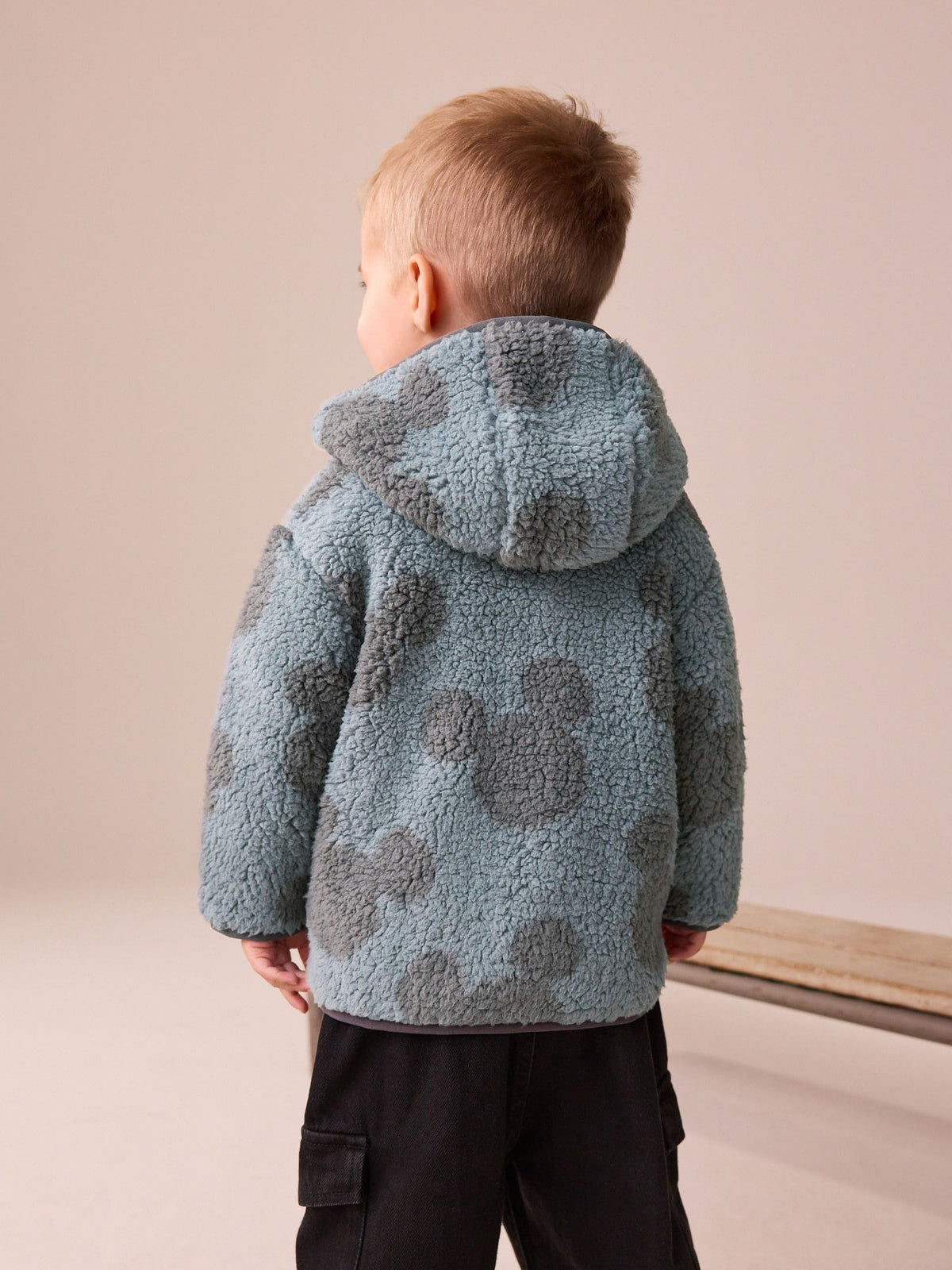 Grey Mickey Mouse Fleece Zip Through Hooded Jacket (3mths-7yrs)