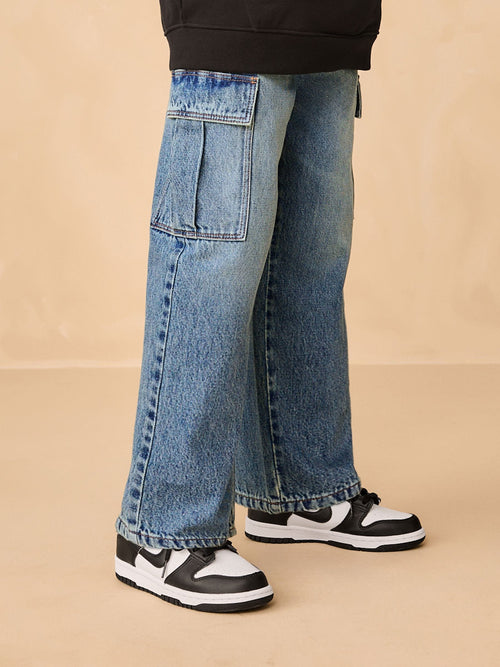 Denim Tint Superwide Denim Cargo Jeans (3-16yrs)