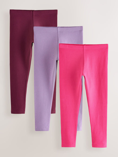 Pink/Lilac/Berry Leggings 3 Pack (3-16yrs)