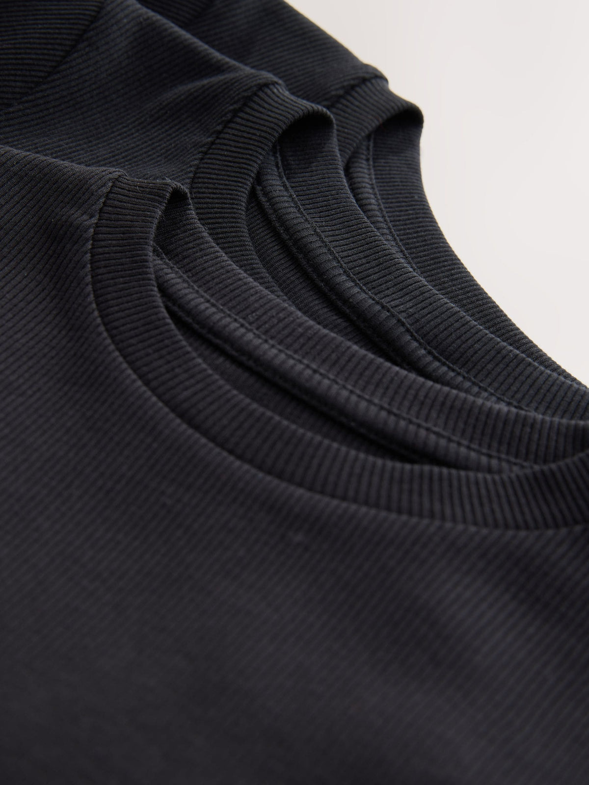 Black Long Sleeve Ribbed Tops 3 Pack (3-16yrs)