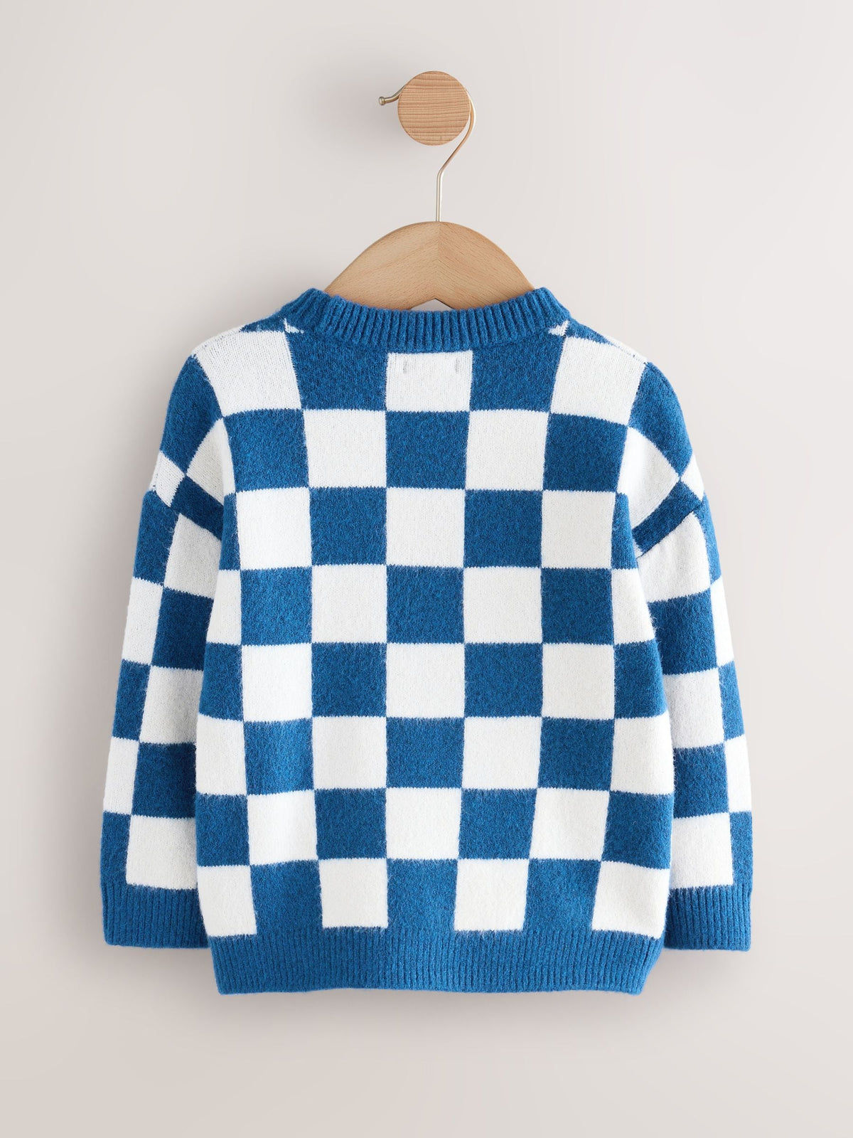 Cobalt Blue Santa Knitted Christmas Jumper (3mths-7yrs)