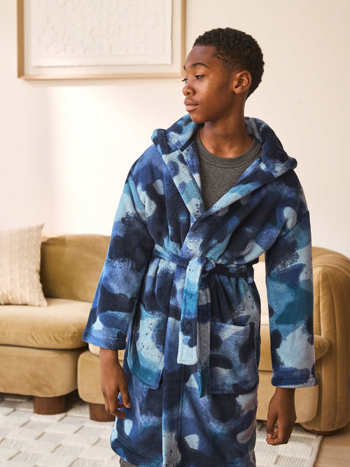 Blue Camo Spray Robe (1.5-16yrs)