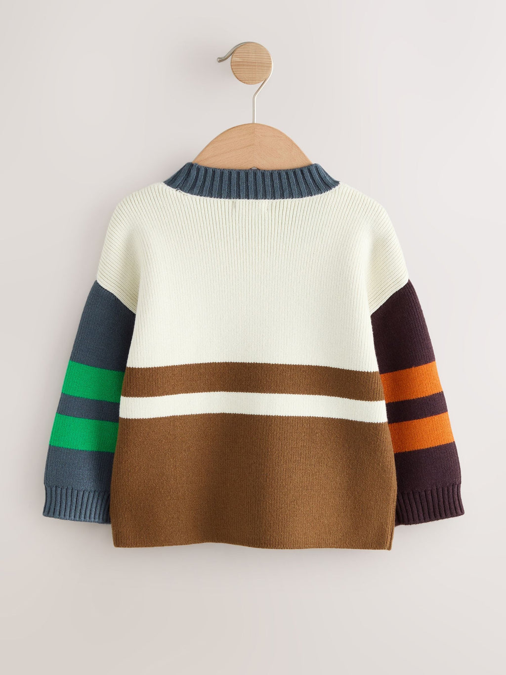 Ecru/Brown Knitted Jumper (3mths-7yrs)