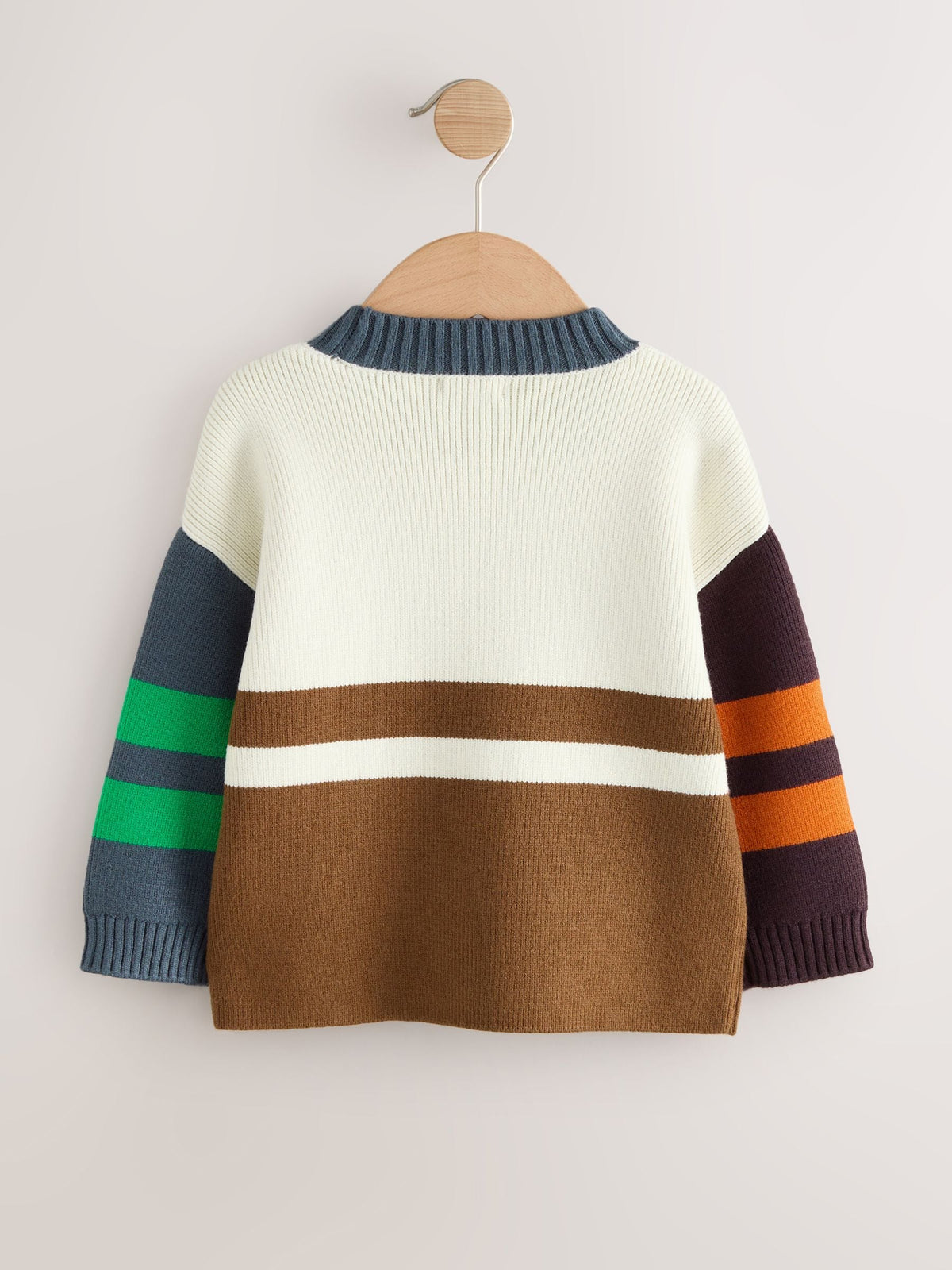 Ecru/Brown Knitted Jumper (3mths-7yrs)