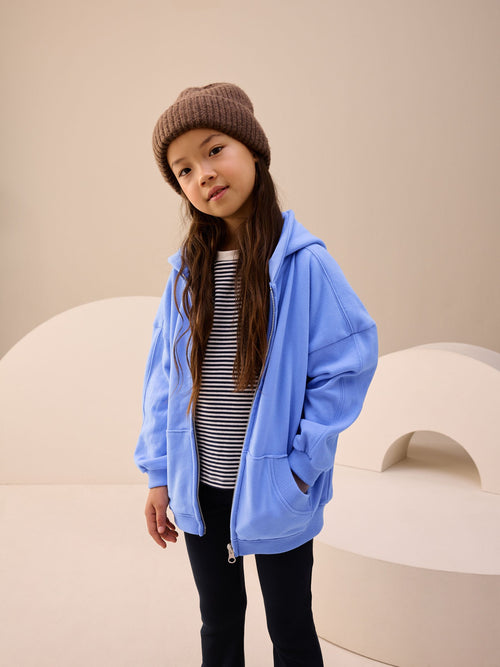 Blue Zip Up Hoodie (3-16yrs)
