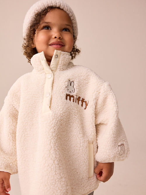 Cream Miffy Half Popper Fleece (3mths-7yrs)