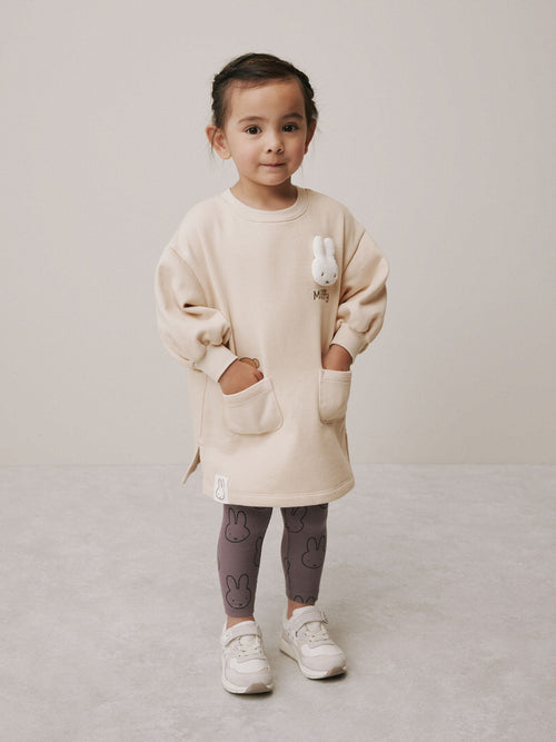 Cream Miffy Sweat Dress & Leggings Set (3mths-7yrs)