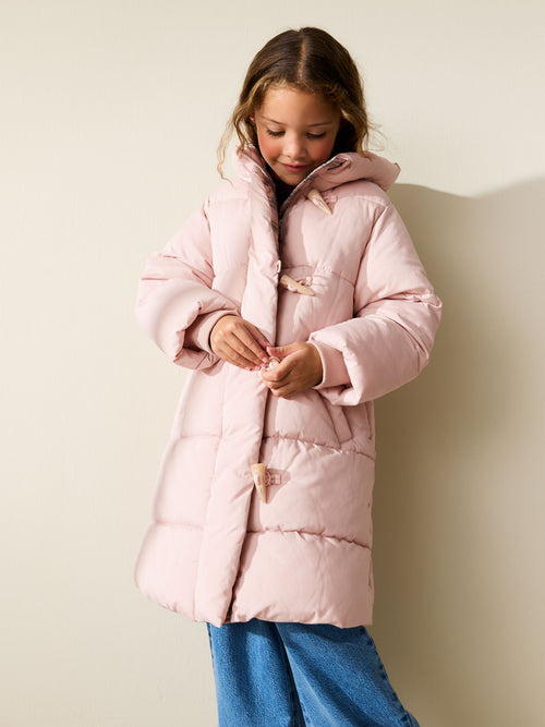 Pink Shower Resistant Padded Duffle Coat (3-13yrs)