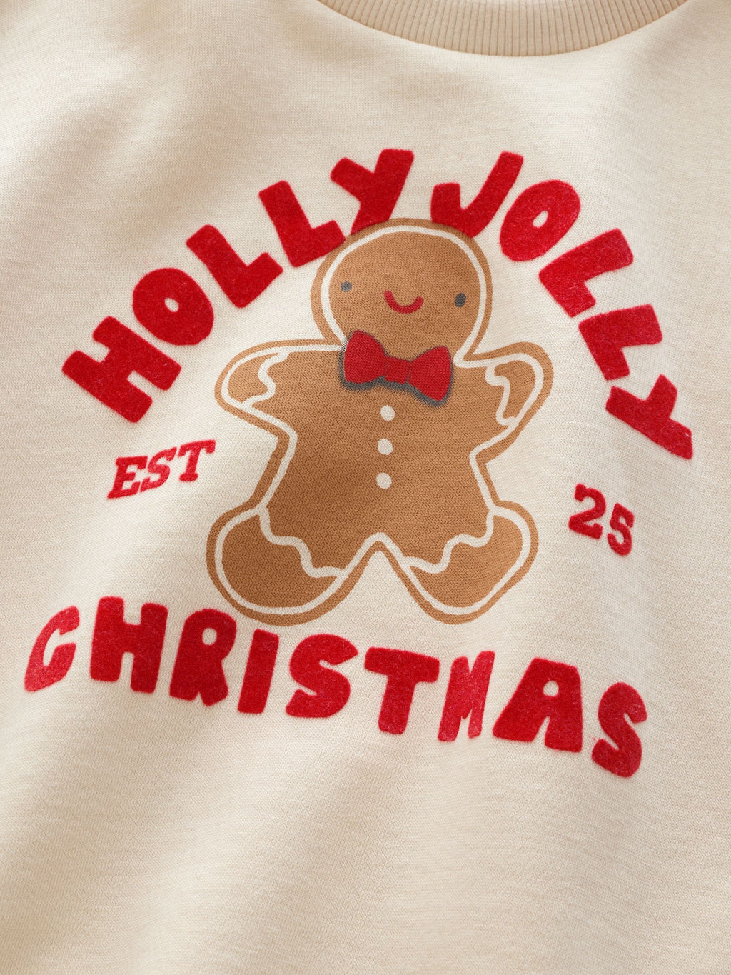 Ecru Christmas Crew Neck Jersey Sweatshirt (3mths-7yrs)