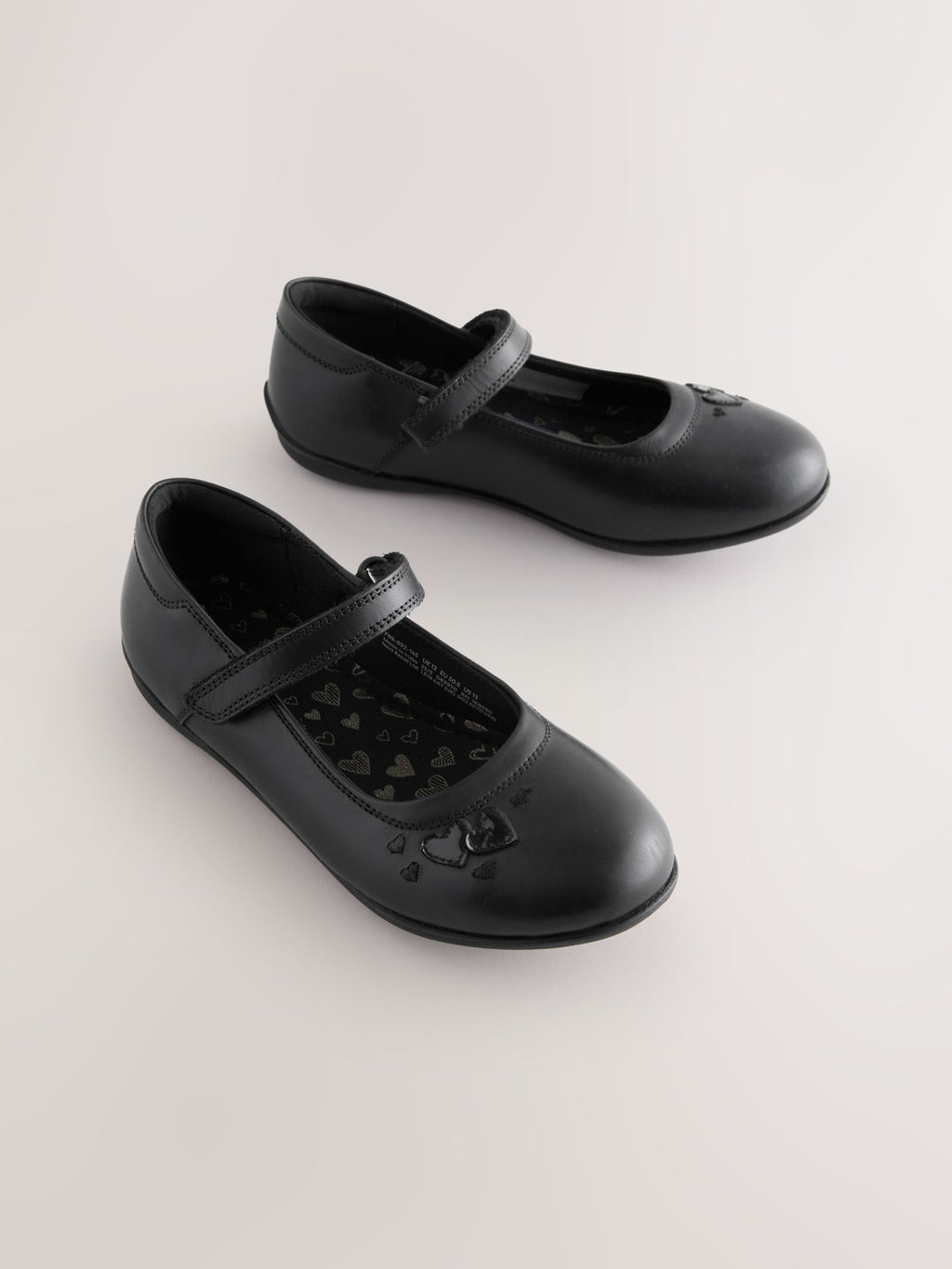 Black Leather Wide Fit (G) Mary Jane School Shoes