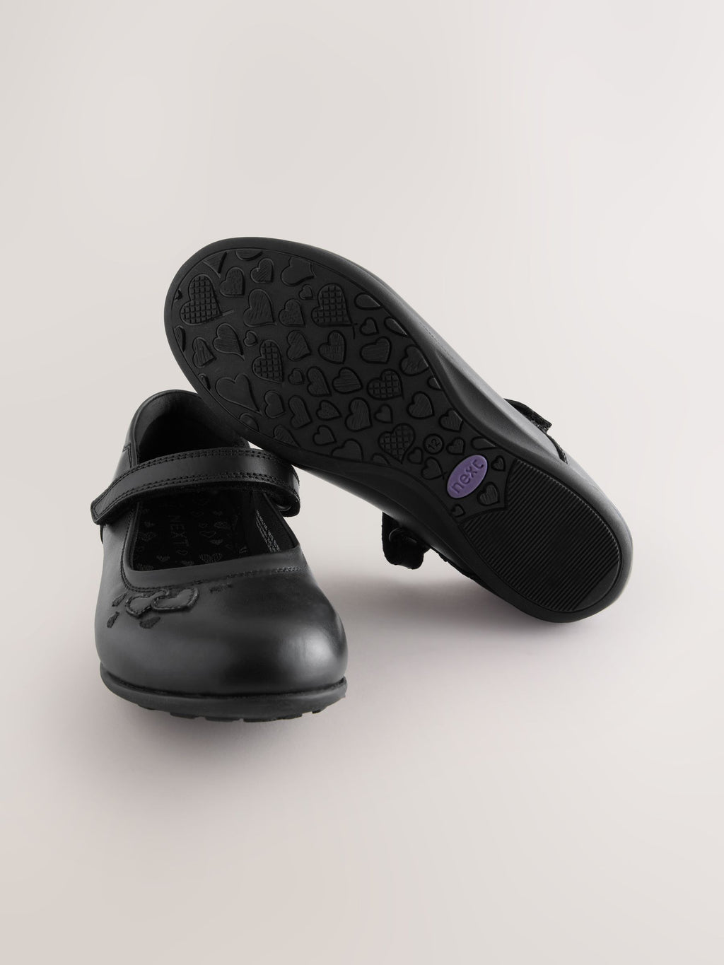 Black Leather Wide Fit (G) Mary Jane School Shoes