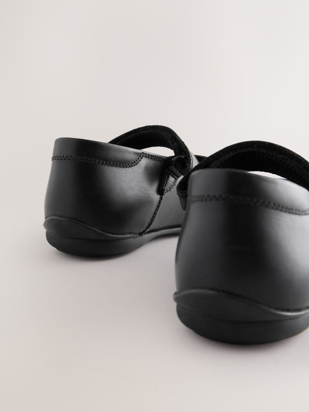 Black Leather Wide Fit (G) Mary Jane School Shoes