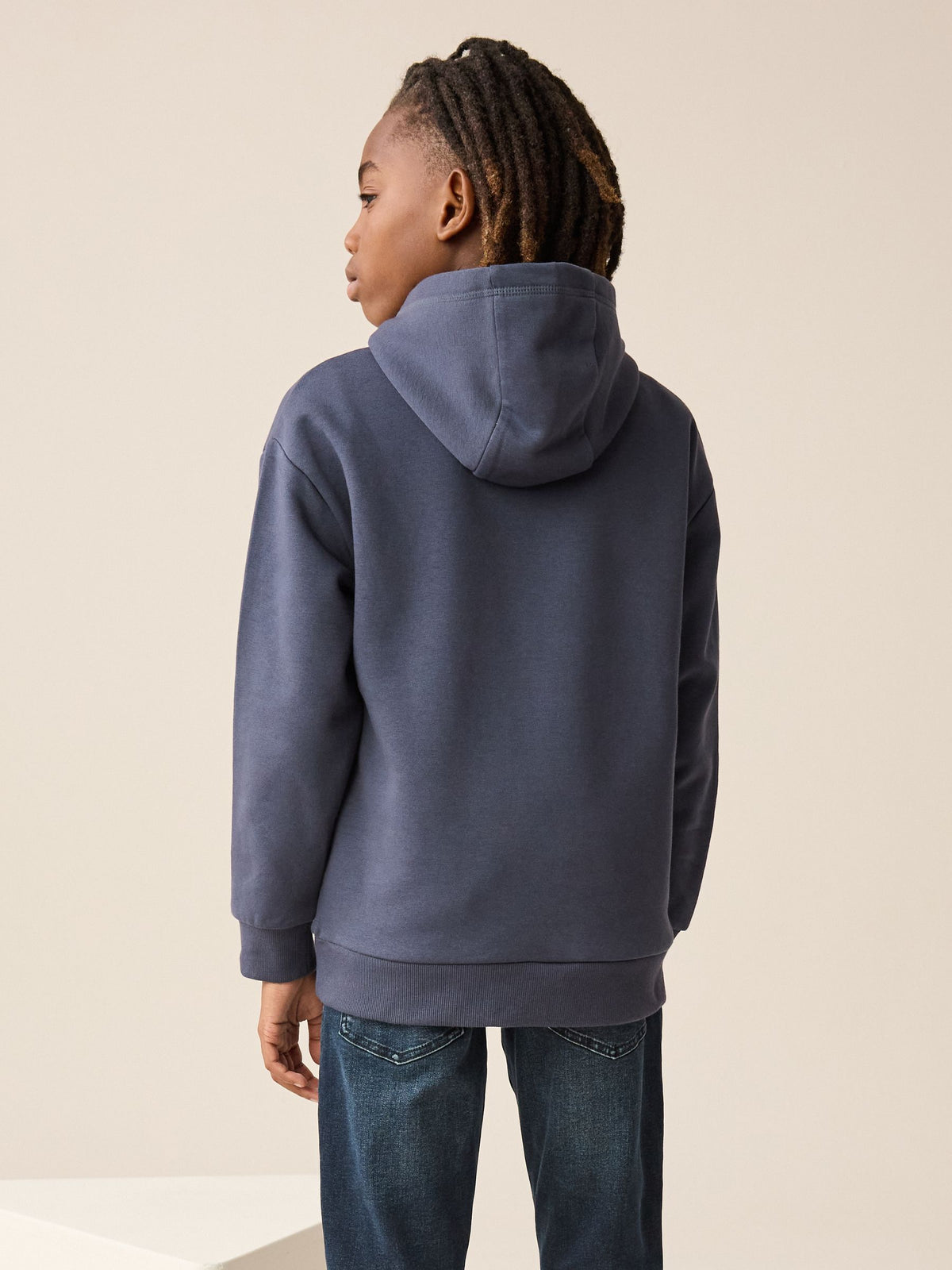 Navy Neon Car Older Graphic Print Hoodie (3-16yrs)