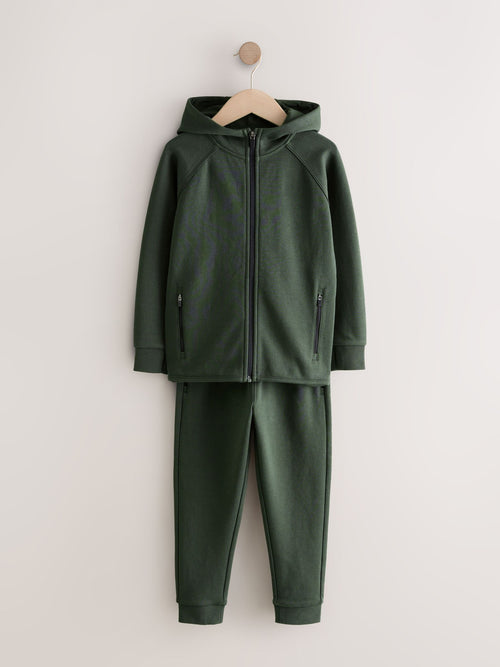 Khaki Green Tech Sportswear Hoodie and Joggers Set (3-16yrs)