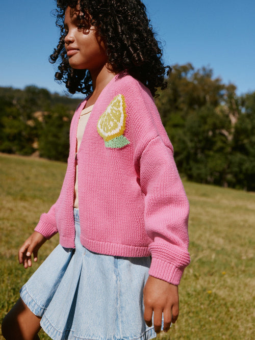 Pink Lemon Graphic Cardigan (3-16yrs)
