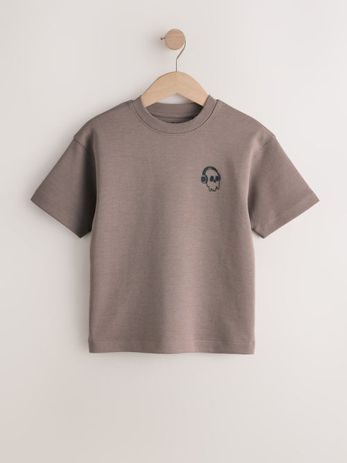 Mink Brown Graphic Heavyweight Short Sleeve T-Shirt (3-16yrs)