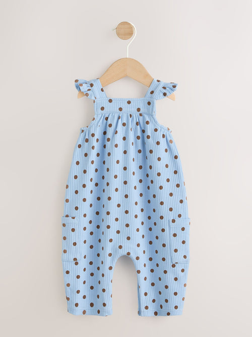 Blue Spot Baby Long Leg Jersey Romper (0mths-3yrs)