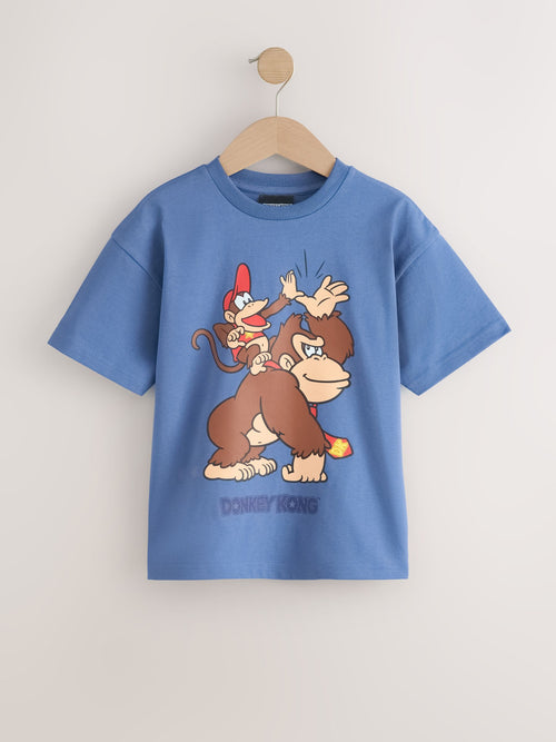 Blue Donkey Kong Mario Gaming T-Shirt (3-16yrs)