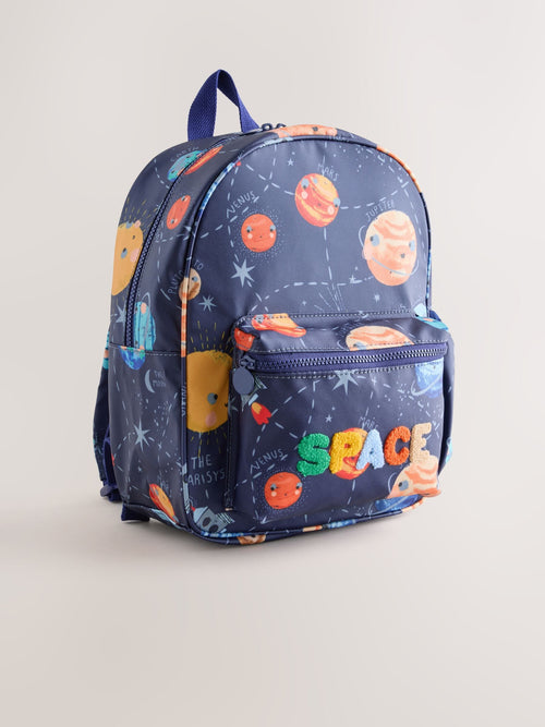Navy Space Print Backpack