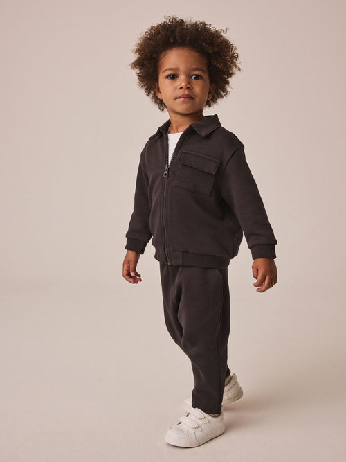Chocolate Brown Smart Jacket Top & Trousers Set 3 Piece (3mths-7yrs)