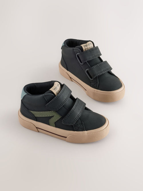 Black Hi-Top Touch Fastening Trainers