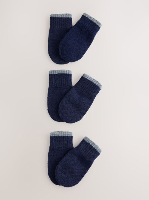 Navy Magic Mitts Gloves 3 Pack (3mths-6yrs)