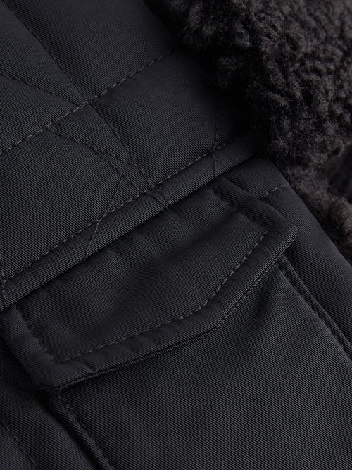 Black Corduroy Trapper Hat (1-16yrs)