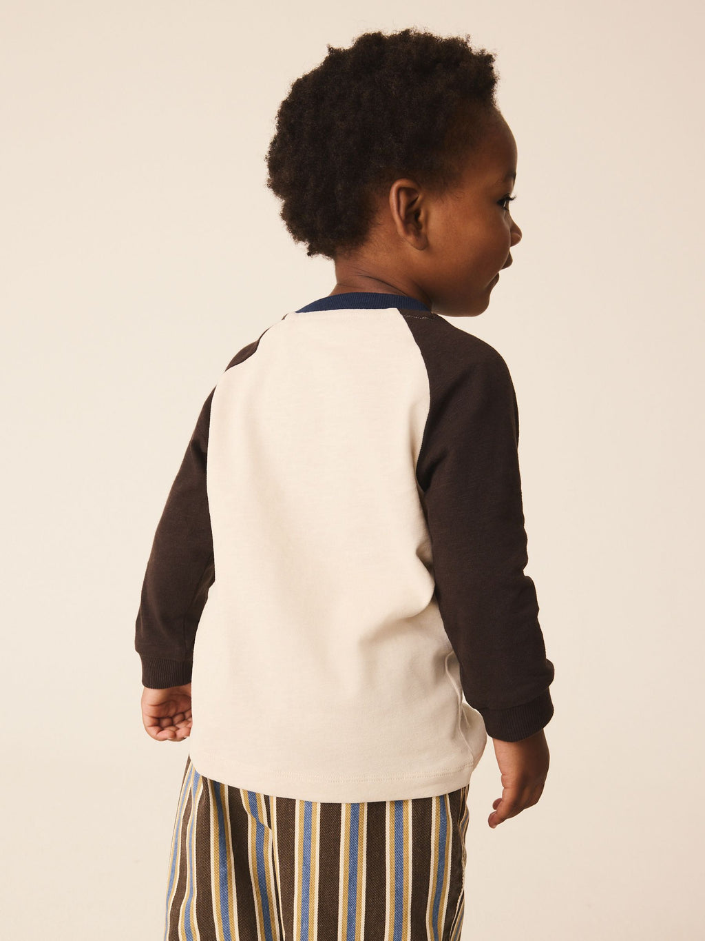 Brown/Cream Long Sleeve Raglan T-Shirt (3mths-7yrs)