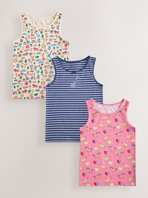 Bright Unicorn Printed Vests 3 Pack (1.5-16yrs)