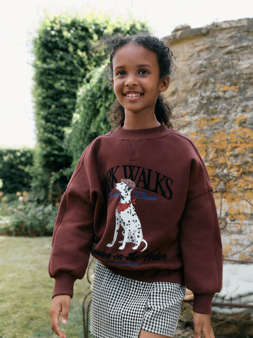 Chocolate Brown Dalmation Sweatshirt (3-16yrs)