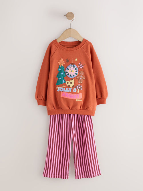 Multi Chirstmas Wide Leg Pyjamas 1 Pack (9mths-10yrs)