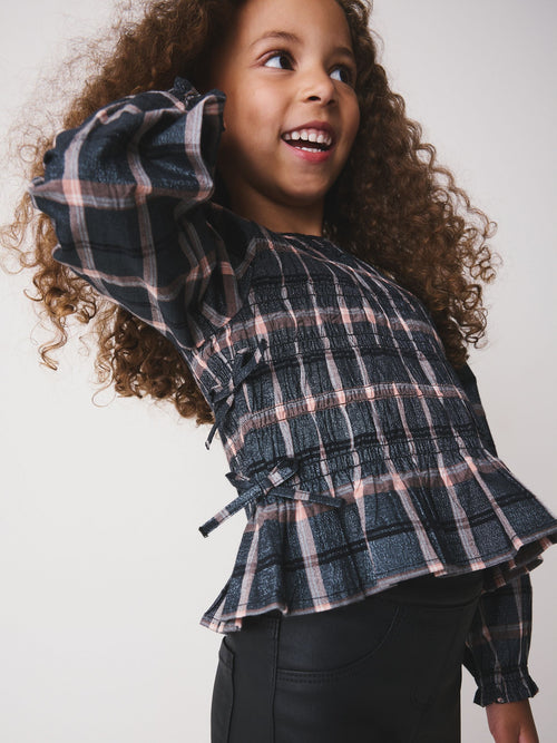 Mono Lurex Shirred Blouse (3-16yrs)