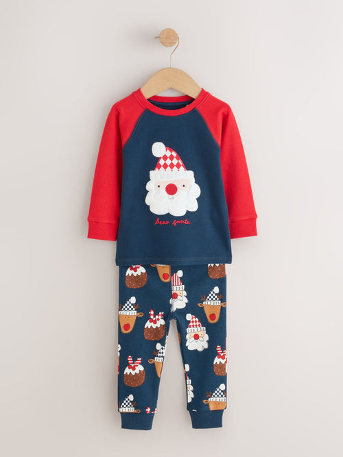 Navy/Red Santa Christmas Pyjamas (9mths-12yrs)