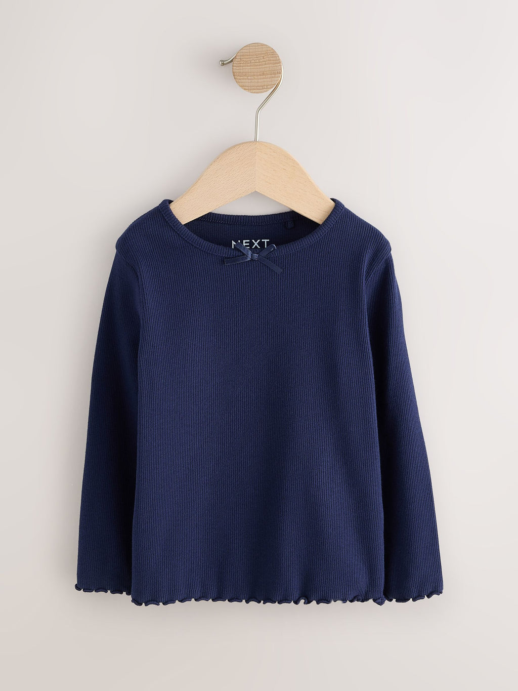 Red/Brown/Navy Long Sleeve Ribbed Tops 5 Pack (3mths-7yrs)