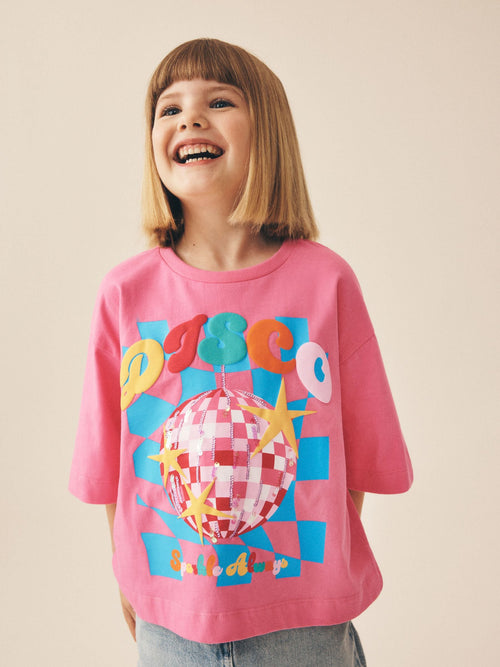 Pink Disco Sequin T-Shirt (3-16yrs)