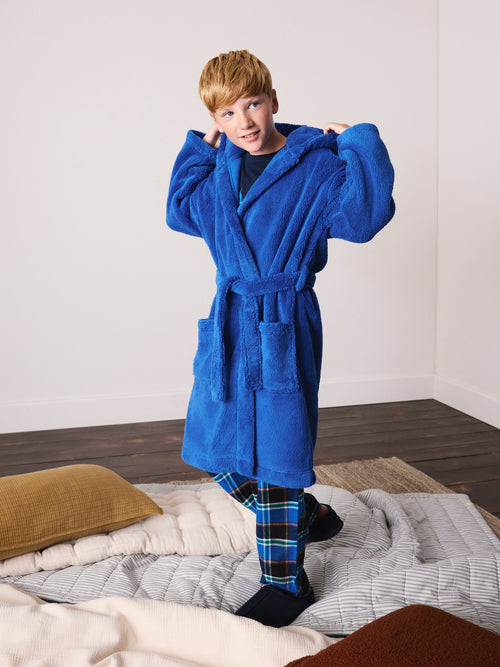 Cobalt Blue Fleece Robe (1.5-16yrs)