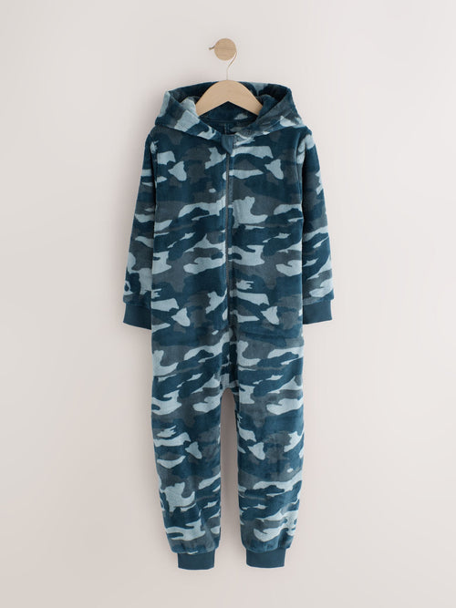 Khaki Camo Fleece All-In-One (3-16yrs)