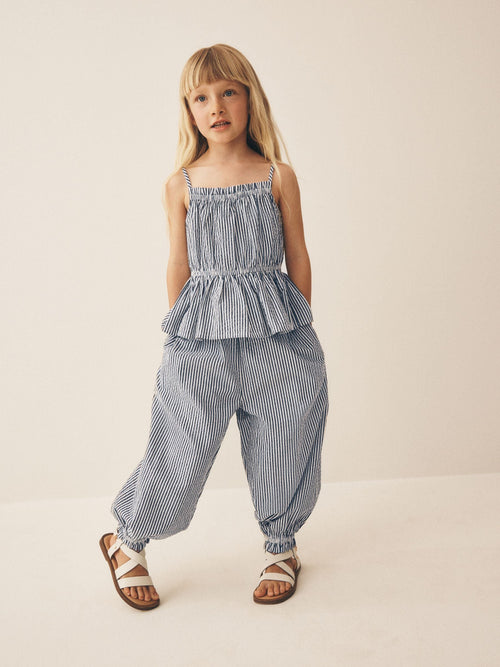 Navy Stripe Vest & Trousers Set (3-16yrs)