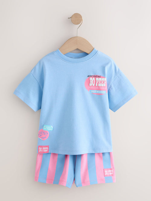 Blue/Pink Toy Story Bo Peep Short Sleeve T-Shirt and Shorts Set (3mths-7yrs)