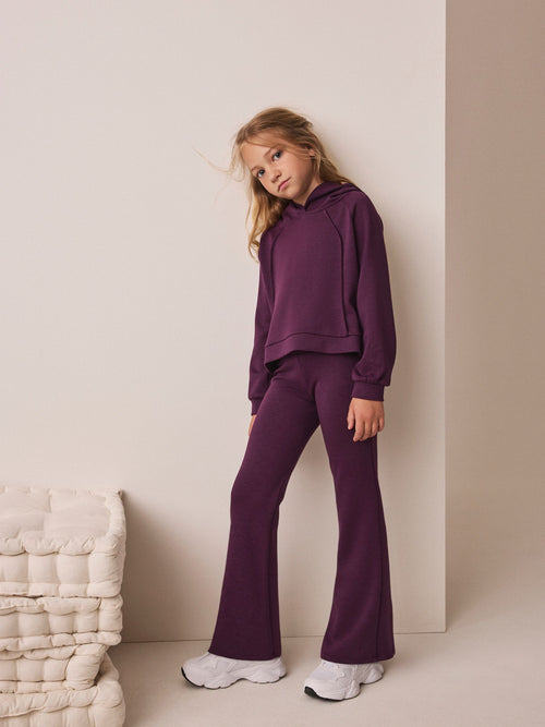 Berry Hoodie And Kick-Flare Set (3-16yrs)
