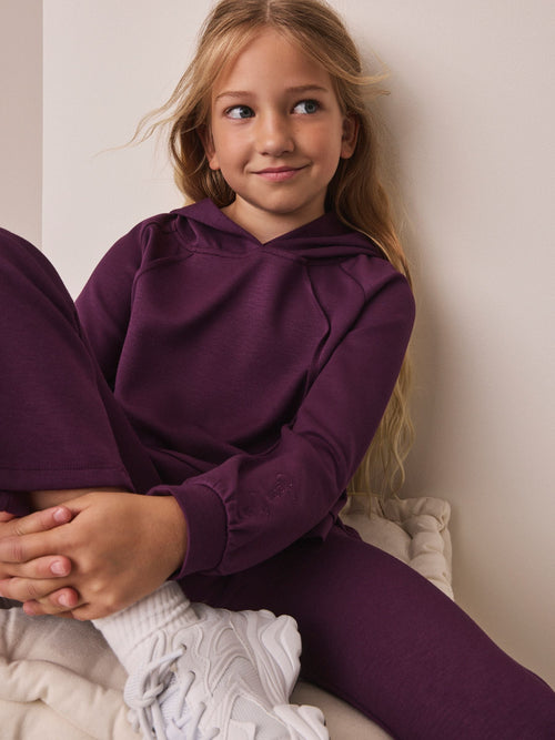 Berry Hoodie And Kick-Flare Set (3-16yrs)