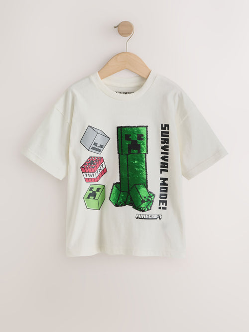 Ecru White Single Minecraft T-Shirt (3-16yrs)