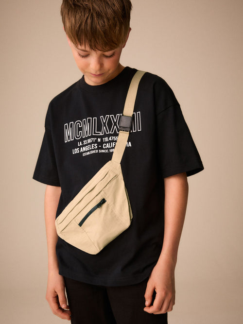 Black//Cement Bag Pocket Short Sleeve T-Shirt (3-16yrs)