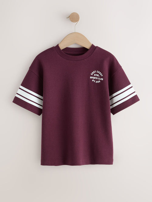 Berry Red Varsity Relaxed Fit T-Shirt (3-16yrs)