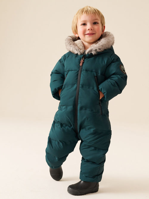 Green Waterproof Padded Snowsuit (3mths-7yrs)